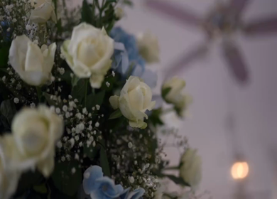 A Slow Motion Shot of an Indian Wedding Venue Decoration in India