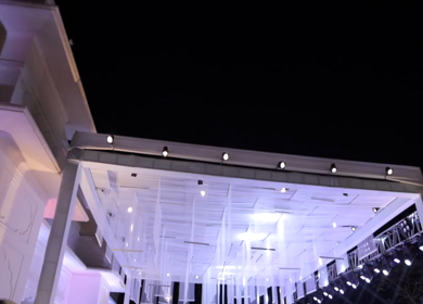 A Slow Motion Shot of an Indian Wedding Venue Decoration in India