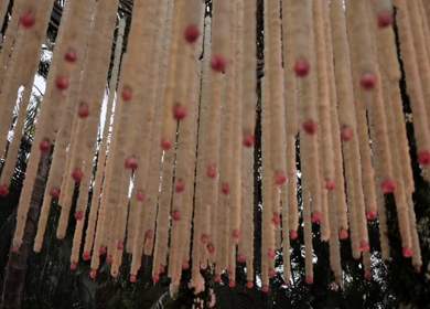 A Slow Motion Shot of an Indian Wedding Venue Decoration in India