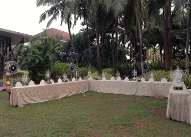A Slow Motion Shot of an Indian Wedding Venue Decoration in India