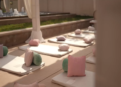 A Slow Motion Shot of an Indian Wedding Venue Decoration in India