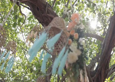 A Slow Motion Shot of an Indian Wedding Venue Decoration in India