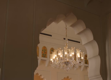 A Slow Motion Shot of an Indian Wedding Venue Decoration in India