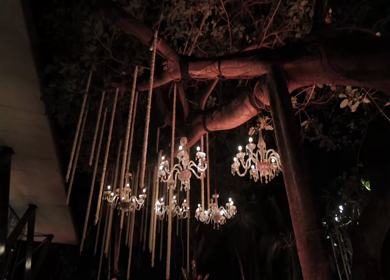 A Slow Motion Shot of an Indian Wedding Venue Decoration in India