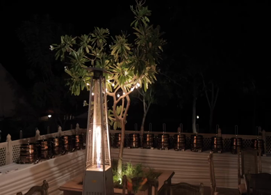 A Slow Motion Shot of an Indian Wedding Venue Decoration in India