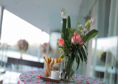 A Slow Motion Shot of an Indian Wedding Venue Decoration in India
