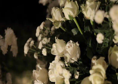A Slow Motion Shot of an Indian Wedding Venue Decoration in India