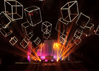 A Slow Motion Shot of an Indian Wedding Venue Decoration in India