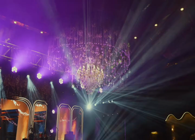 A Slow Motion Shot of an Indian Wedding Venue Decoration in India