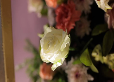 A Slow Motion Shot of an Indian Wedding Venue Decoration in India
