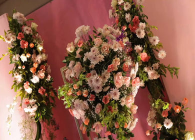 A Slow Motion Shot of an Indian Wedding Venue Decoration in India