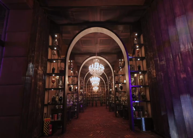 A Slow Motion Shot of an Indian Wedding Venue Decoration in India