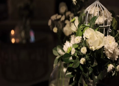 A Slow Motion Shot of an Indian Wedding Venue Decoration in India