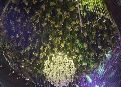 A Slow Motion Shot of an Indian Wedding Venue Decoration in India