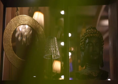 A Slow Motion Shot of an Indian Wedding Venue Decoration in India