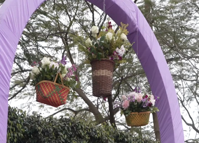 A Slow Motion Shot of an Indian Wedding Venue Decoration in India