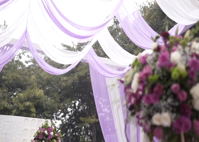 A Slow Motion Shot of an Indian Wedding Venue Decoration in India