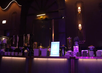 A Slow Motion Shot of an Indian Wedding Venue Decoration in India