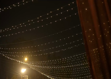 A Slow Motion Shot of an Indian Wedding Venue Decoration in India