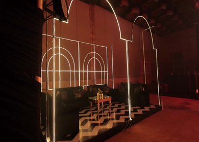 A Slow Motion Shot of an Indian Wedding Venue Decoration in India