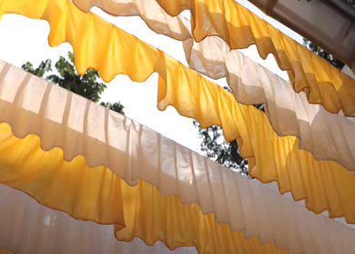 A Slow Motion Shot of an Indian Wedding Venue Decoration in India