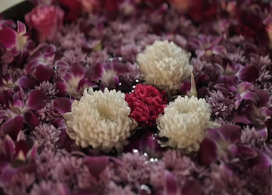 A Slow Motion Shot of an Indian Wedding Venue Decoration in India