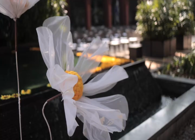 A Slow Motion Shot of an Indian Wedding Venue Decoration in India