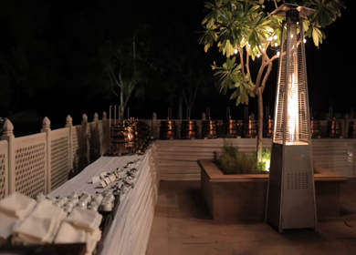 A Slow Motion Shot of an Indian Wedding Venue Decoration in India