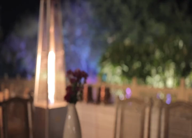 A Slow Motion Shot of an Indian Wedding Venue Decoration in India
