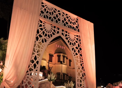 The Savoy, Mussoorie - 5th January 2025 : A Slow Motion Shot of an Indian Wedding Venue Decoration in India