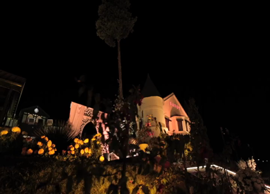 The Savoy, Mussoorie - 5th January 2025 : A Slow Motion Shot of an Indian Wedding Venue Decoration in India