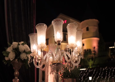 The Savoy, Mussoorie - 5th January 2025 : A Slow Motion Shot of an Indian Wedding Venue Decoration in India