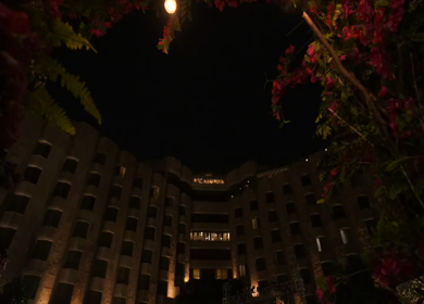 ITC Maurya, New Delhi - 5th January 2025 : A Slow Motion Shot of an Indian Wedding Venue Decoration in India
