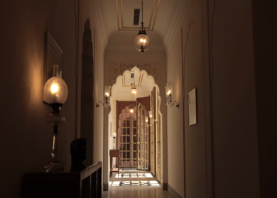 A Slow Motion Shot of an Indian Wedding Venue Decoration in India