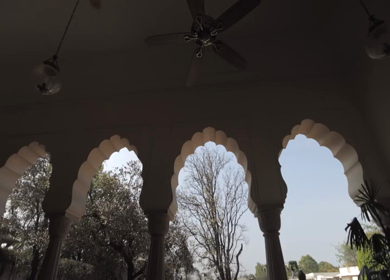 A Slow Motion Shot of an Indian Wedding Venue Decoration in India