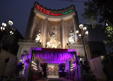 Star Banquets - 5th February 2025: A Slow Motion Shot of an Indian Wedding Venue Decoration in India