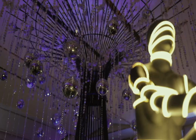 A Slow Motion Shot of an Indian Wedding Venue Decoration in India