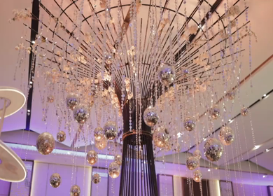 A Slow Motion Shot of an Indian Wedding Venue Decoration in India