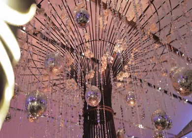 A Slow Motion Shot of an Indian Wedding Venue Decoration in India