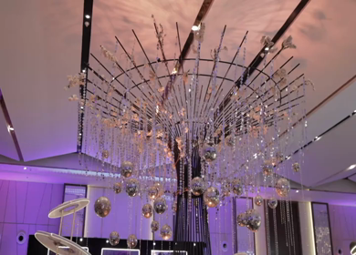 A Slow Motion Shot of an Indian Wedding Venue Decoration in India