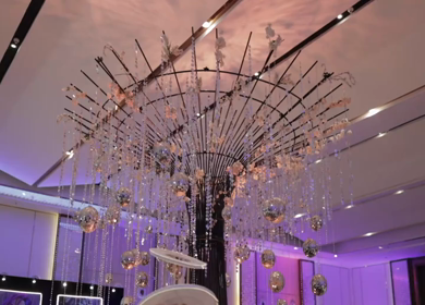 A Slow Motion Shot of an Indian Wedding Venue Decoration in India