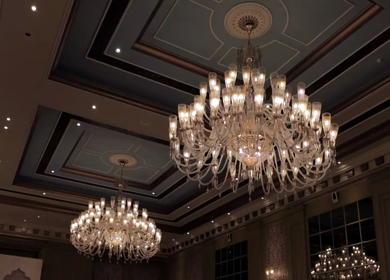 A Slow Motion Shot of an Indian Wedding Venue Decoration in India