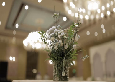 A Slow Motion Shot of an Indian Wedding Venue Decoration in India