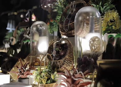 A Slow Motion Shot of an Indian Wedding Venue Decoration in India