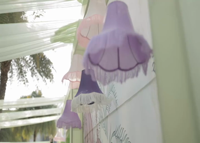 A Slow Motion Shot of an Indian Wedding Venue Decoration in India