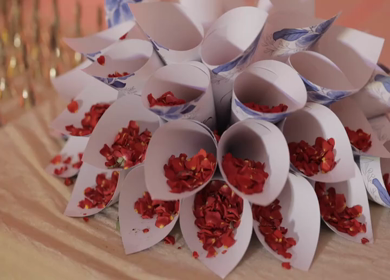 A Slow Motion Shot of an Indian Wedding Venue Decoration in India