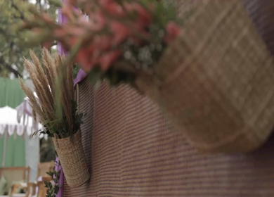 A Slow Motion Shot of an Indian Wedding Venue Decoration in India