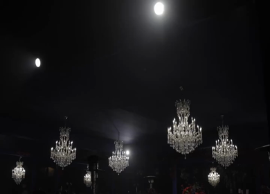 A Slow Motion Shot of an Indian Wedding Venue Decoration in India