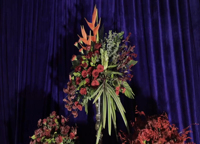 A Slow Motion Shot of an Indian Wedding Venue Decoration in India