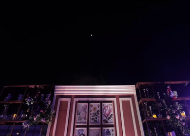 A Slow Motion Shot of an Indian Wedding Venue Decoration in India